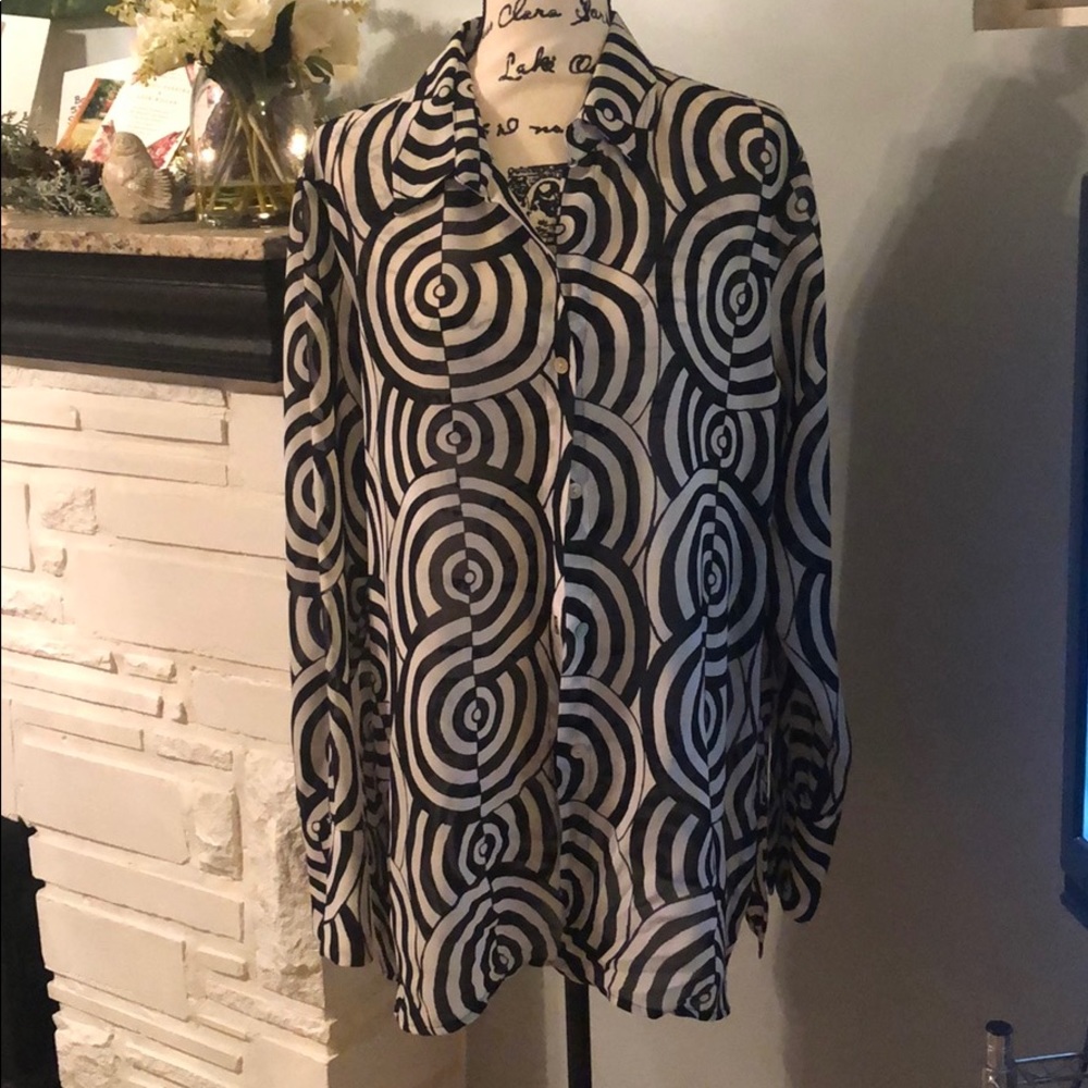 Blouse - Black and White by Kate